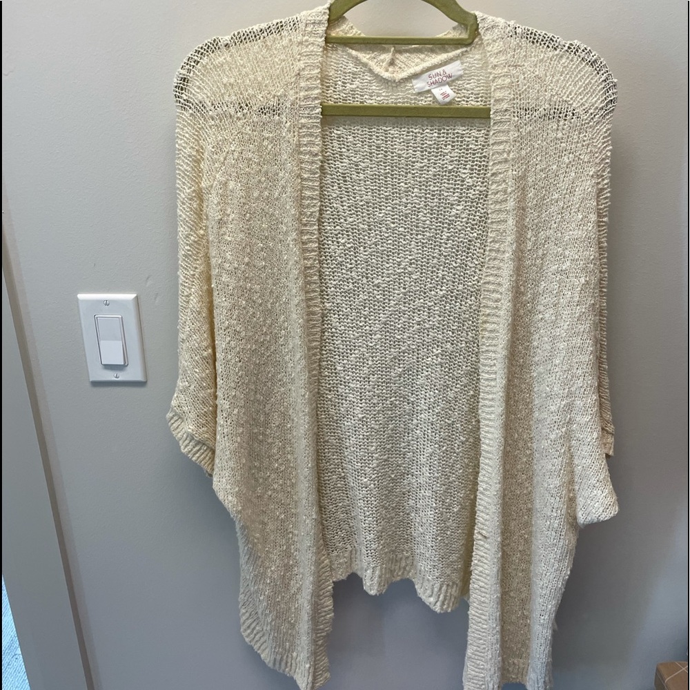 Sun & shadow short sleeve cardigan